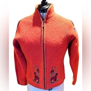 ❣️Vintage Icelandic Design Wool (Boiled Wool) Embroidered Jacket – Size M
